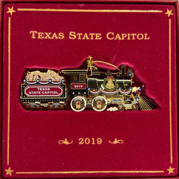 Texas State Capitol 2019 Train Locomotive Ornament With Original Box - Picture 3 of 4